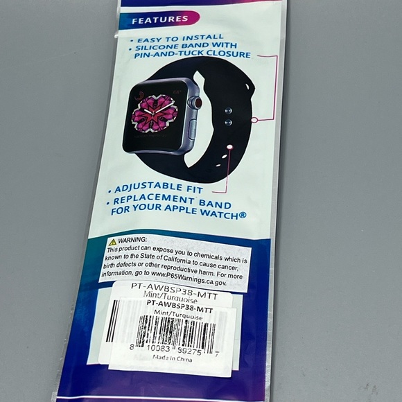 Posh Tech Silicon Replacement Apple Watch Sport Strap 38MM - Picture 2 of 3